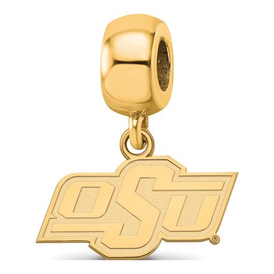 Oklahoma State University Gold-Plated Sterling Silver Extra Small O-S-U Dangle Bead