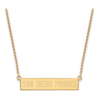 San Diego Padres Gold-Plated Sterling Silver Bar Necklace