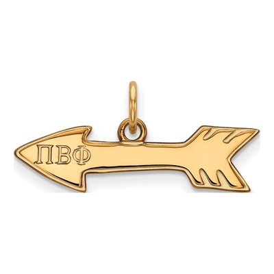Pi Beta Phi Gold-Plated Sterling Silver Extra Small Sorority Pendant