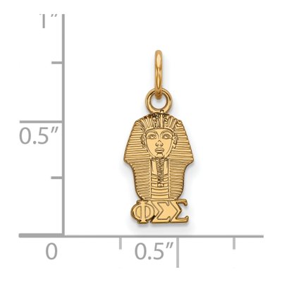 Phi Sigma Sigma Gold-Plated Sterling Silver Extra Small Pendant – view 2