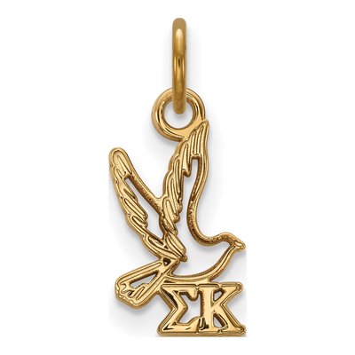 Sigma Kappa Gold-Plated Sterling Silver Extra Small Pendant