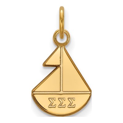 Sigma Sigma Sigma Gold-Plated Sterling Silver Extra Small Pendant