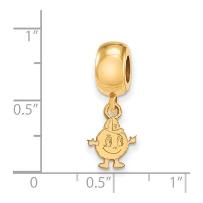 Syracuse University Gold-Plated Sterling Silver Extra Small Mascot Dangle Bead – view 3