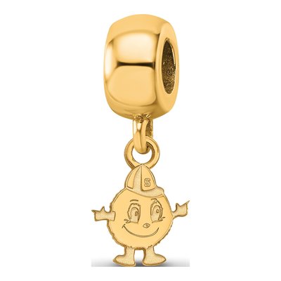 Syracuse University Gold-Plated Sterling Silver Extra Small Mascot Dangle Bead