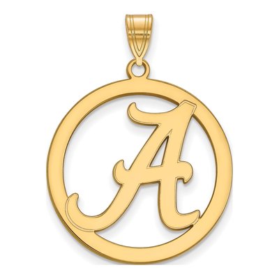 University of Alabama Gold-Plated Sterling Silver Extra Large Letter A Pendant