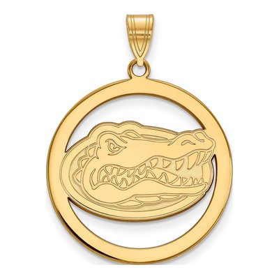 University of Florida Gold-Plated Sterling Silver Gator Extra Large Pendant