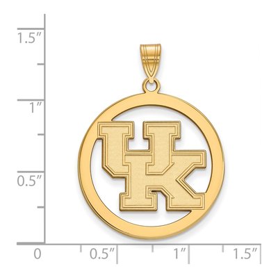 University of Kentucky Gold-Plated Sterling Silver Large Circle Pendant – view 2