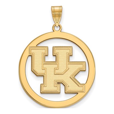 University of Kentucky Gold-Plated Sterling Silver Large Circle Pendant