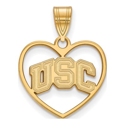 USC Trojans Heart Pendant