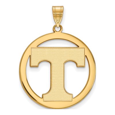 University of Tennessee Gold-Plated Sterling Silver Extra Large Letter T Pendant