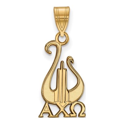 Alpha Chi Omega Gold-Plated Sterling Silver Medium Sorority Pendant