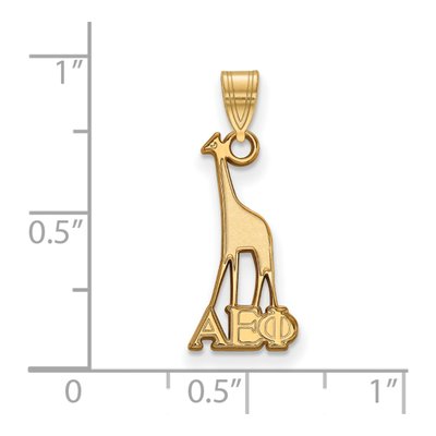 Alpha Epsilon Phi Gold-Plated Sterling Silver Small Sorority Pendant – view 2