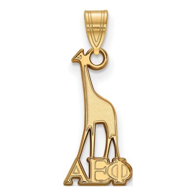 Alpha Epsilon Phi Gold-Plated Sterling Silver Small Sorority Pendant