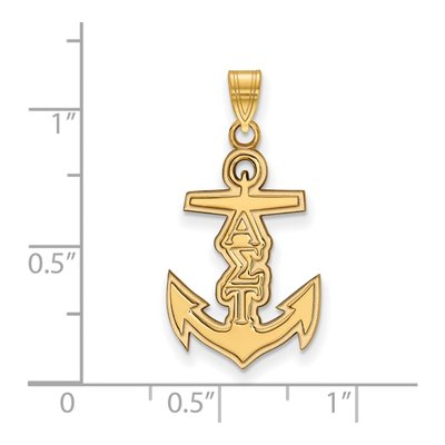 Alpha Sigma Tau Gold-Plated Sterling Silver Small Pendant – view 2