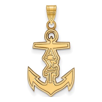 Alpha Sigma Tau Gold-Plated Sterling Silver Small Pendant