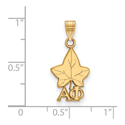 Alpha Phi Gold-Plated Sterling Silver Small Sorority Symbol Pendant – view 2