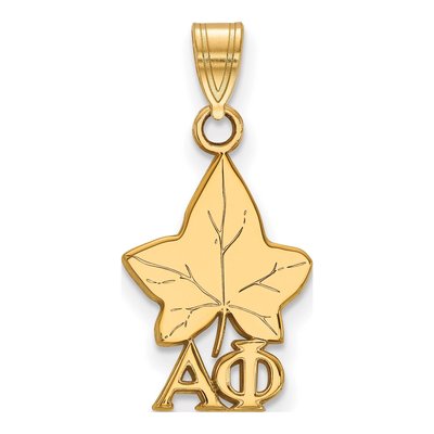 Alpha Phi Gold-Plated Sterling Silver Small Sorority Symbol Pendant