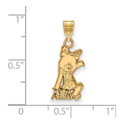 Alpha Xi Delta Gold-Plated Sterling Silver Small Sorority Pendant – view 2