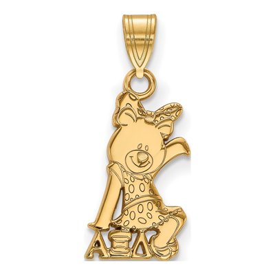 Alpha Xi Delta Gold-Plated Sterling Silver Small Sorority Pendant