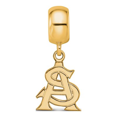 Arizona State University Gold-Plated Sterling Silver A-S Small Dangle Bead – view 4