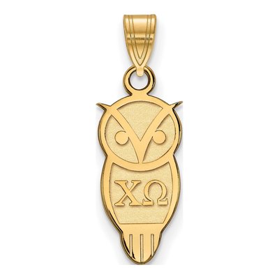 Chi Omega Gold-Plated Sterling Silver Small Pendant