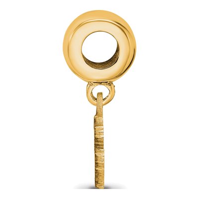 Clemson University Gold-Plated Sterling Silver Extra Small Tiger Paw Dangle Bead – view 2