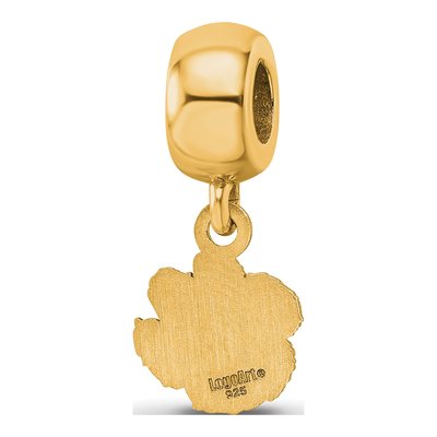 Clemson University Gold-Plated Sterling Silver Extra Small Tiger Paw Dangle Bead – view 5