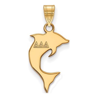 Delta Delta Delta Gold-Plated Sterling Silver Small Sorority Pendant