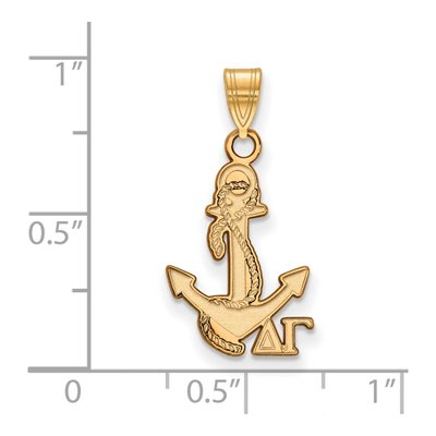 Delta Gamma Gold-Plated Sterling Silver Small Symbol Pendant – view 2