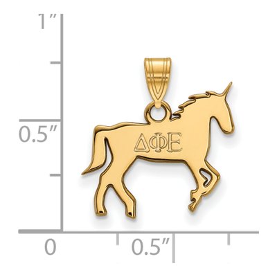 Delta Phi Epsilon Gold-Plated Sterling Silver Small Pendant – view 2
