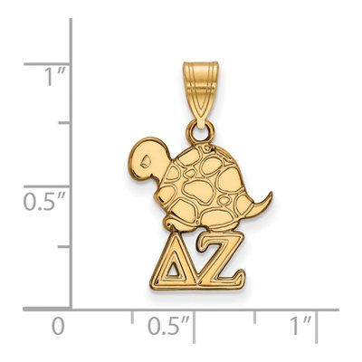 Delta Zeta Gold-Plated Sterling Silver Small Sorority Symbol Pendant – view 2