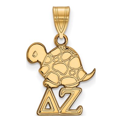 Delta Zeta Gold-Plated Sterling Silver Small Sorority Symbol Pendant