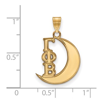 Gamma Phi Beta Gold-Plated Sterling Silver Small Sorority Pendant – view 2