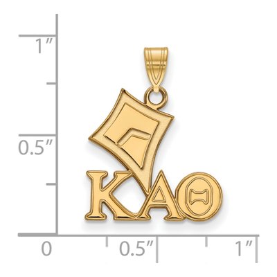 Kappa Alpha Theta Gold-Plated Sterling Silver Small Symbol Pendant – view 2