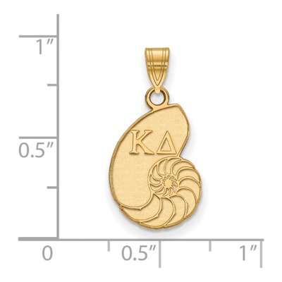 Kappa Delta Gold-Plated Sterling Silver Small Sorority Pendant – view 2