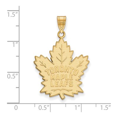 Toronto Maple Leafs Gold-Plated Sterling Silver Extra Large Pendant – view 2