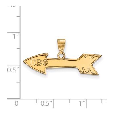 Pi Beta Phi Gold-Plated Sterling Silver Small Sorority Symbol Pendant – view 2
