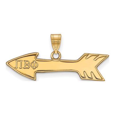 Pi Beta Phi Gold-Plated Sterling Silver Small Sorority Symbol Pendant