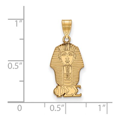Phi Sigma Sigma Gold-Plated Sterling Silver Small Symbol Pendant – view 2