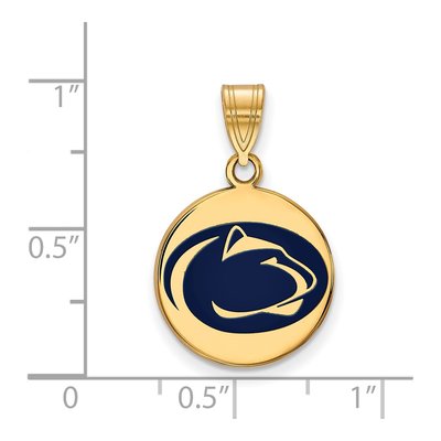 Penn State Lion Enameled Disc Pendant – view 2