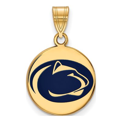 Penn State Lion Enameled Disc Pendant