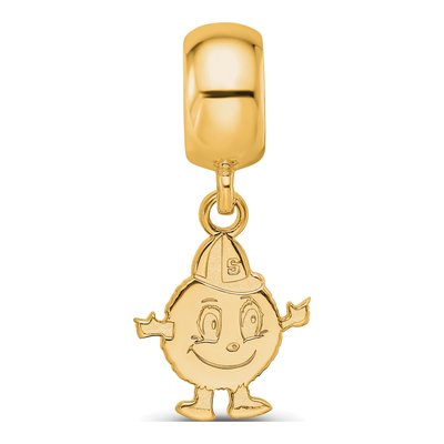 Syracuse University Gold-Plated Sterling Silver Small Mascot Dangle Bead – view 4