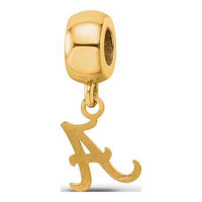 University of Alabama Gold-Plated Sterling Silver Extra Small Letter A Dangle Bead – view 5