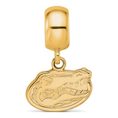 University of Florida Gold-Plated Sterling Silver Extra Small Gator Dangle Bead – view 4