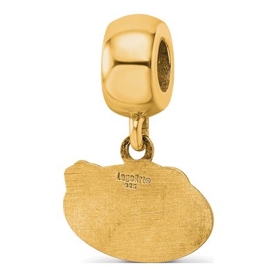 University of Florida Gold-Plated Sterling Silver Extra Small Gator Dangle Bead – view 5