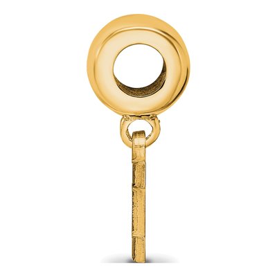 University of Illinois Gold-Plated Sterling Silver Extra Small Letter I Dangle Bead – view 2