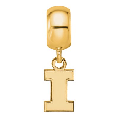 University of Illinois Gold-Plated Sterling Silver Extra Small Letter I Dangle Bead – view 4