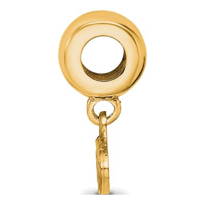 University of Mississippi Gold-Plated Sterling Silver Extra Small Ole Miss Dangle Bead – view 2