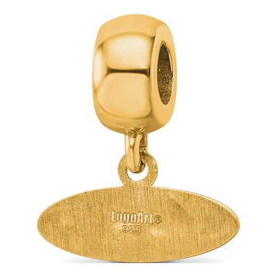 University of Mississippi Gold-Plated Sterling Silver Extra Small Ole Miss Dangle Bead – view 5