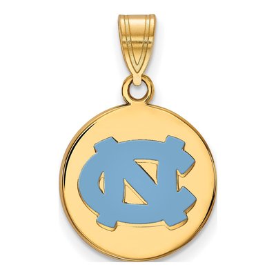 UNC Tar Heels N-C Enameled Disc Pendant